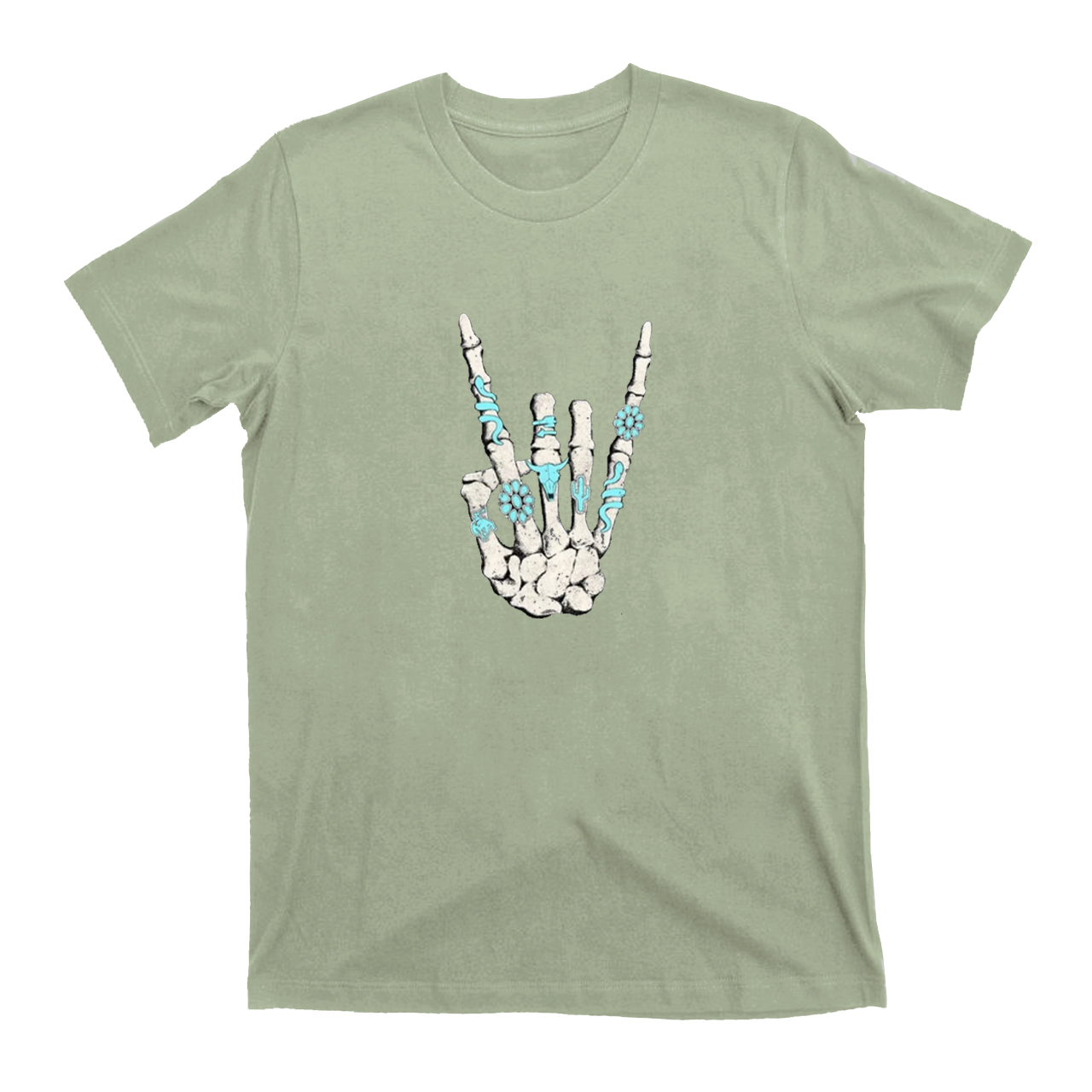 Western Rock On Skeleton American Rodeo T-Shirts