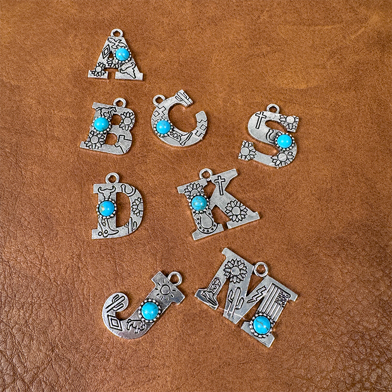 Personalized Western Cowboy Bohemian Cow Tag Keychain