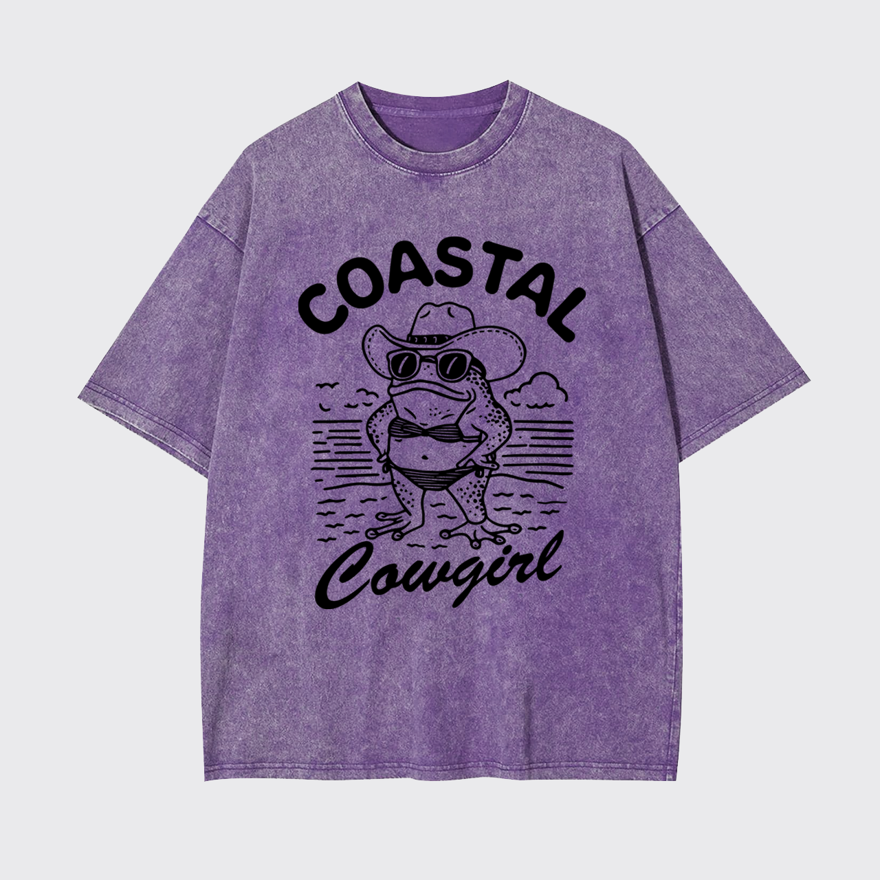 Funny Frog-Coastal Cowgirl Garment-dye Tees