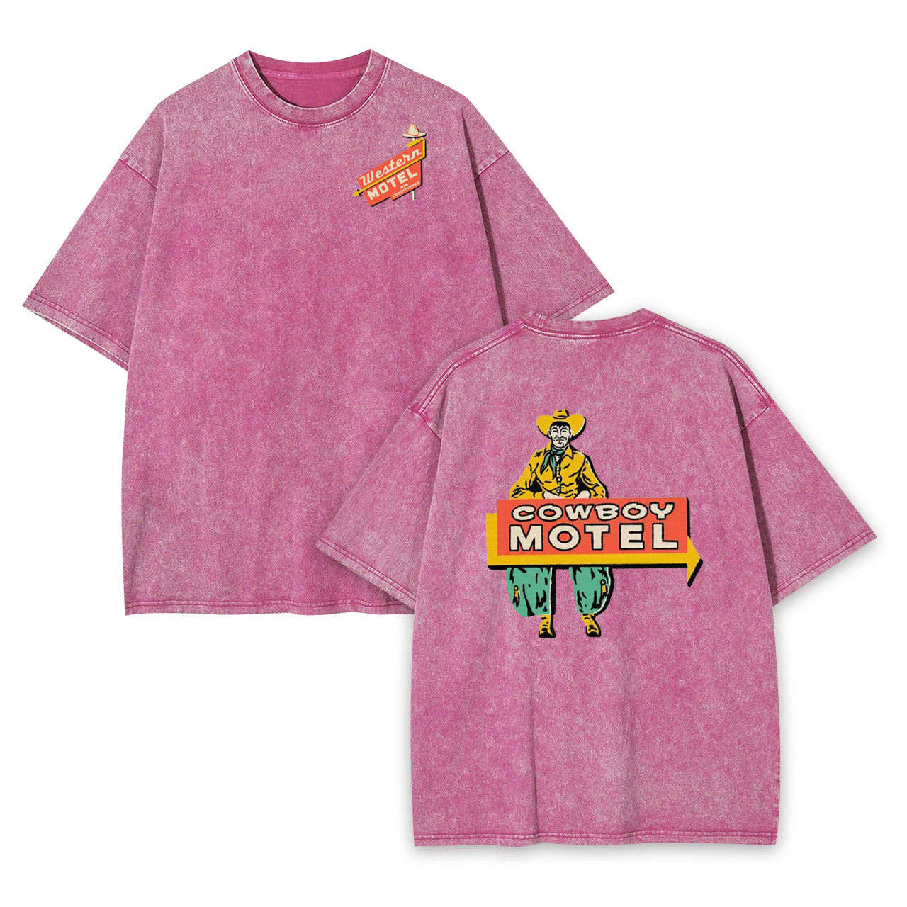 Cowboy Western Motel Garment-dye Tees