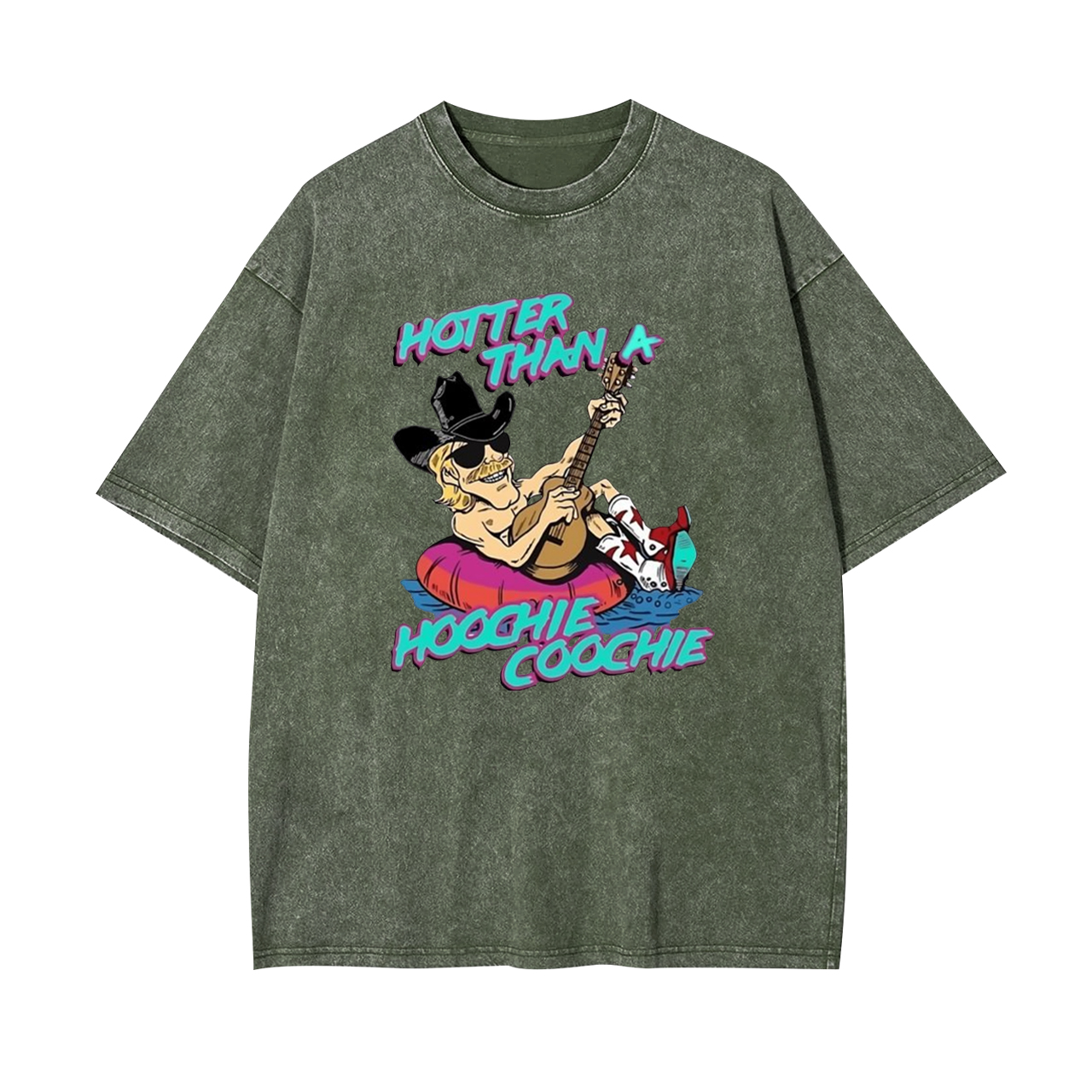 Alan Jackson Hotter Than A Hoochie Coochie Garment-dye Tees