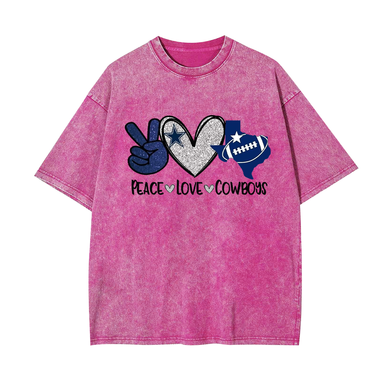 Peace Love Dallas Cowboys Garment-dye Tees