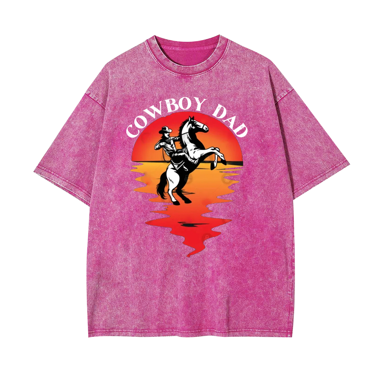 Cowboy Dad Sunset Garment-dye Tees