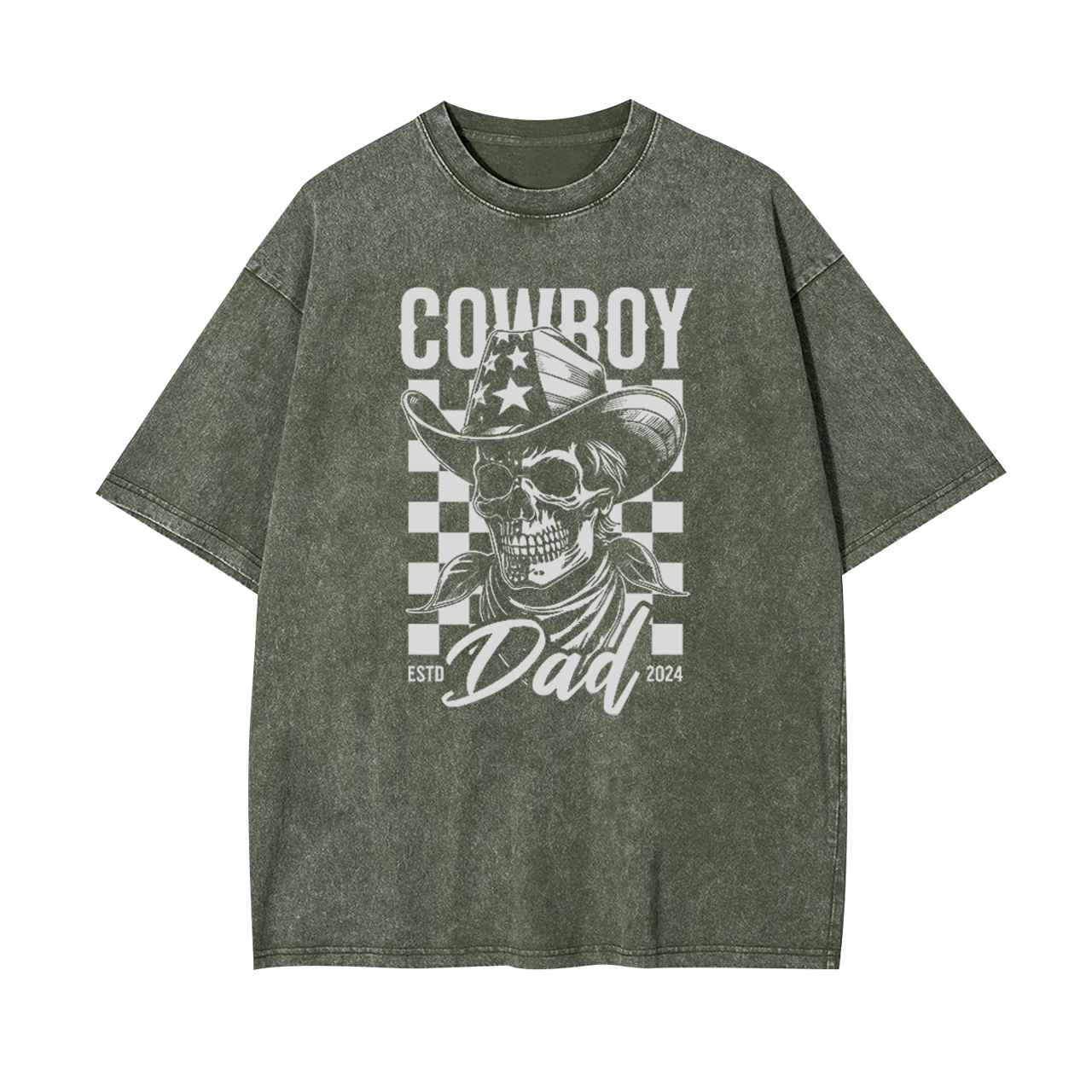 Cowboy Skull Dad Garment-dye Tees
