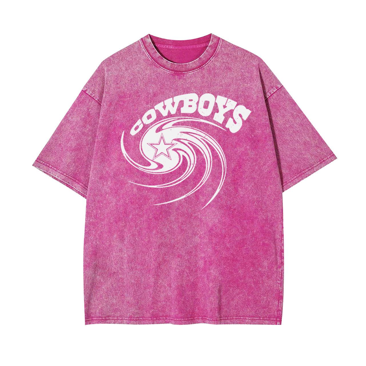 Cowboy American Baseball Swirl Garment-dye Tees