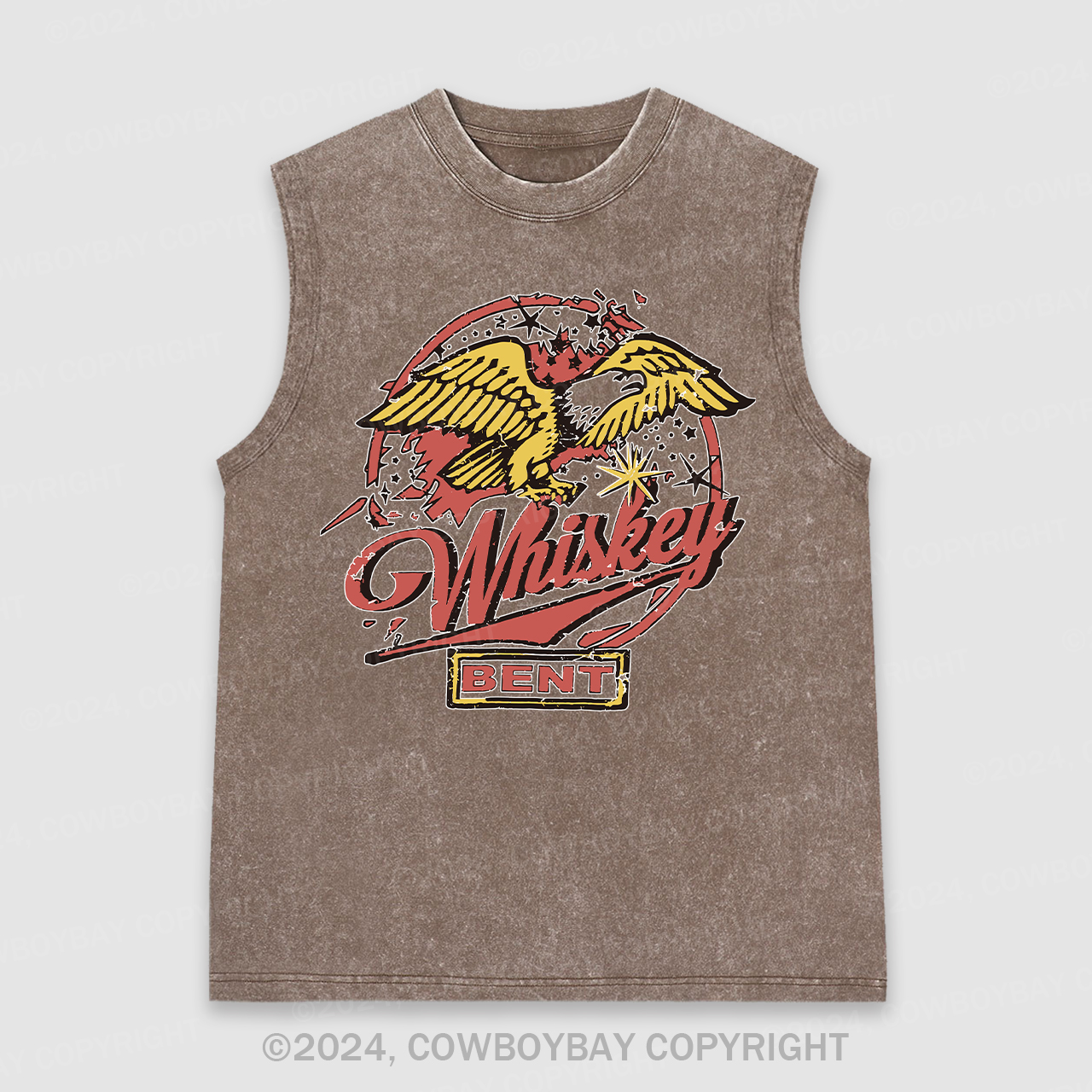 Whiskey Bent 70's Throwback Washed Tanks