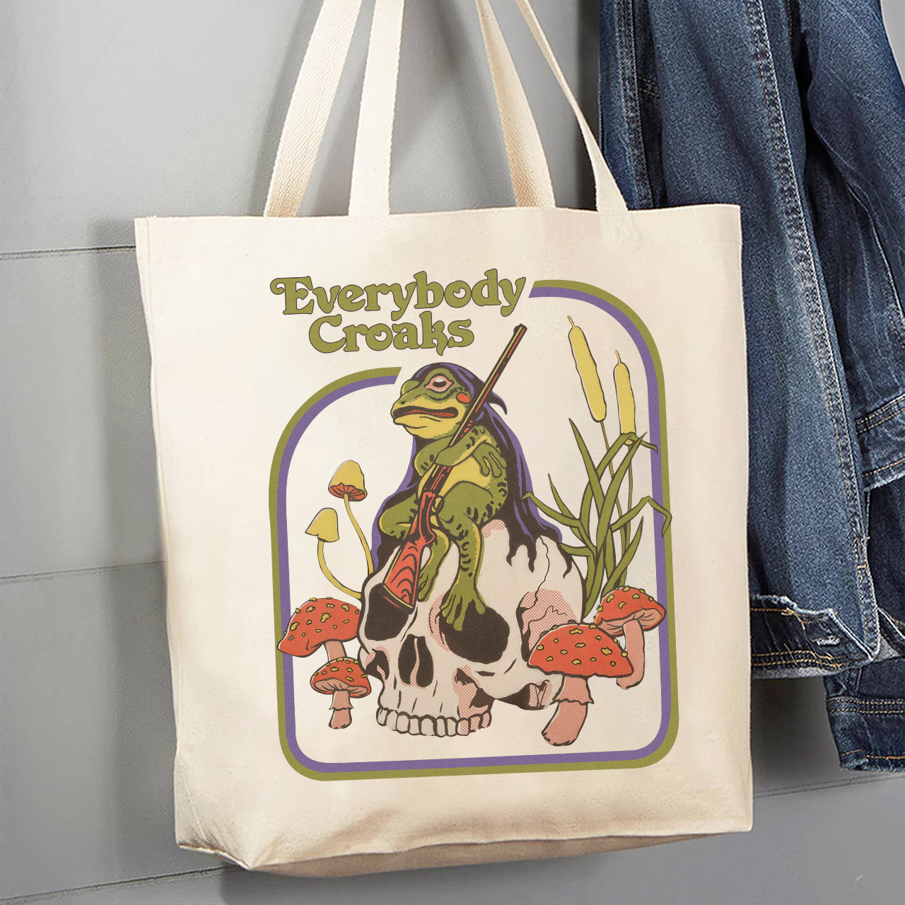 Mental Health-Everybody Croaks_Cowboybay Canvas Tote Bag