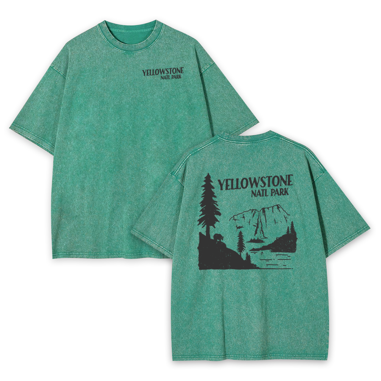 Yellowstone National Park Art Print Garment-dye Tees