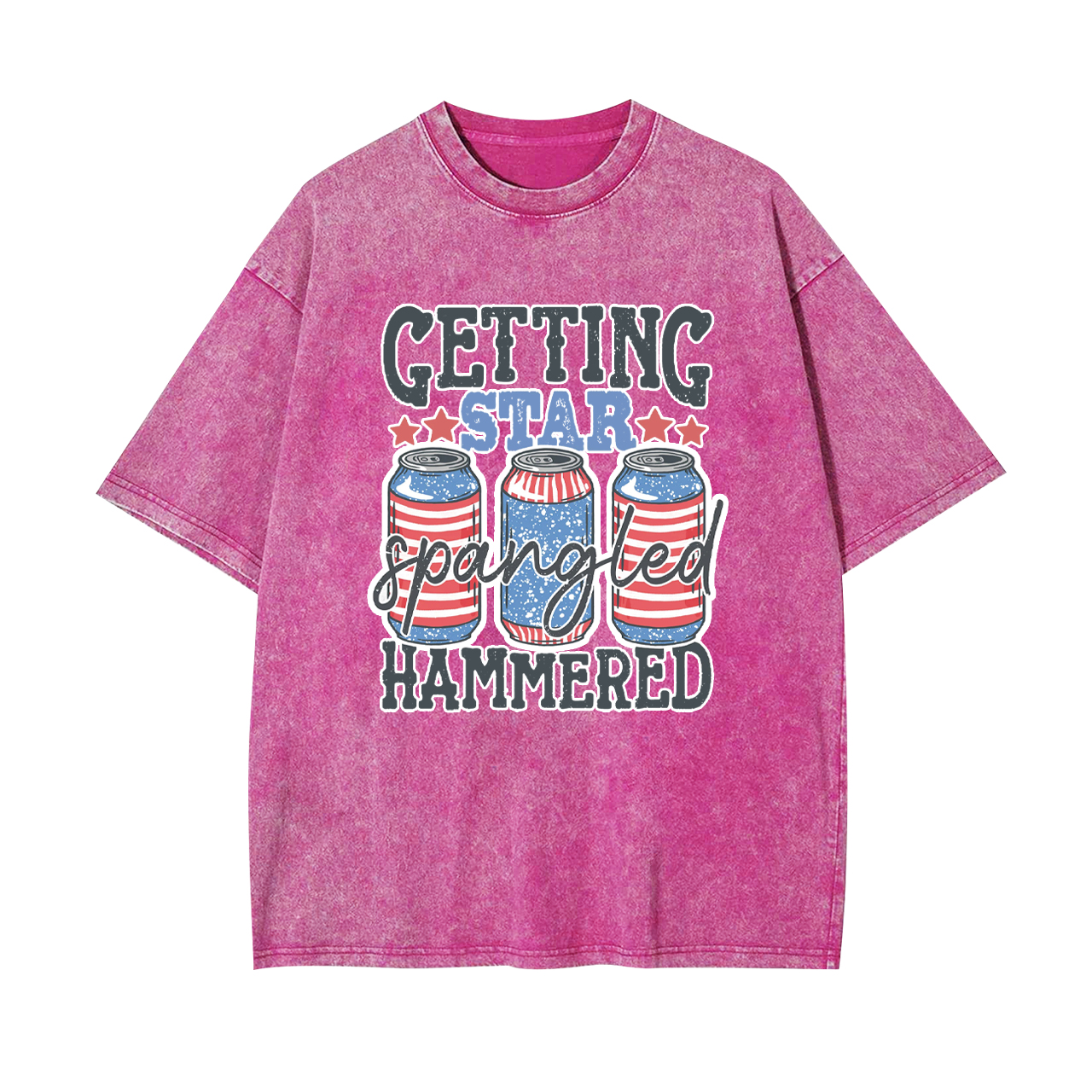 Getting Star Spangled Hammered Garment-dye Tees