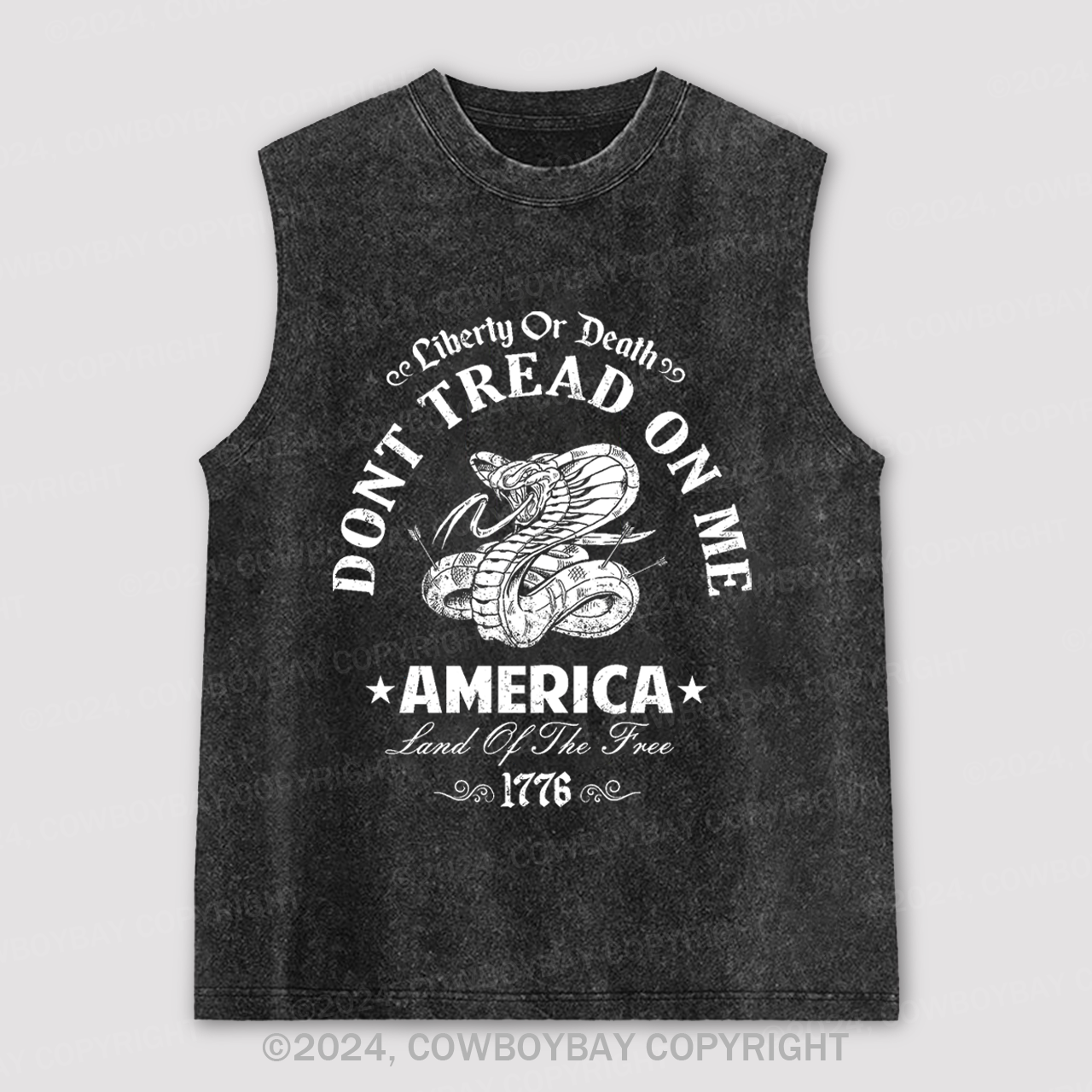 America Liberty Land Of The Free Washed Tanks