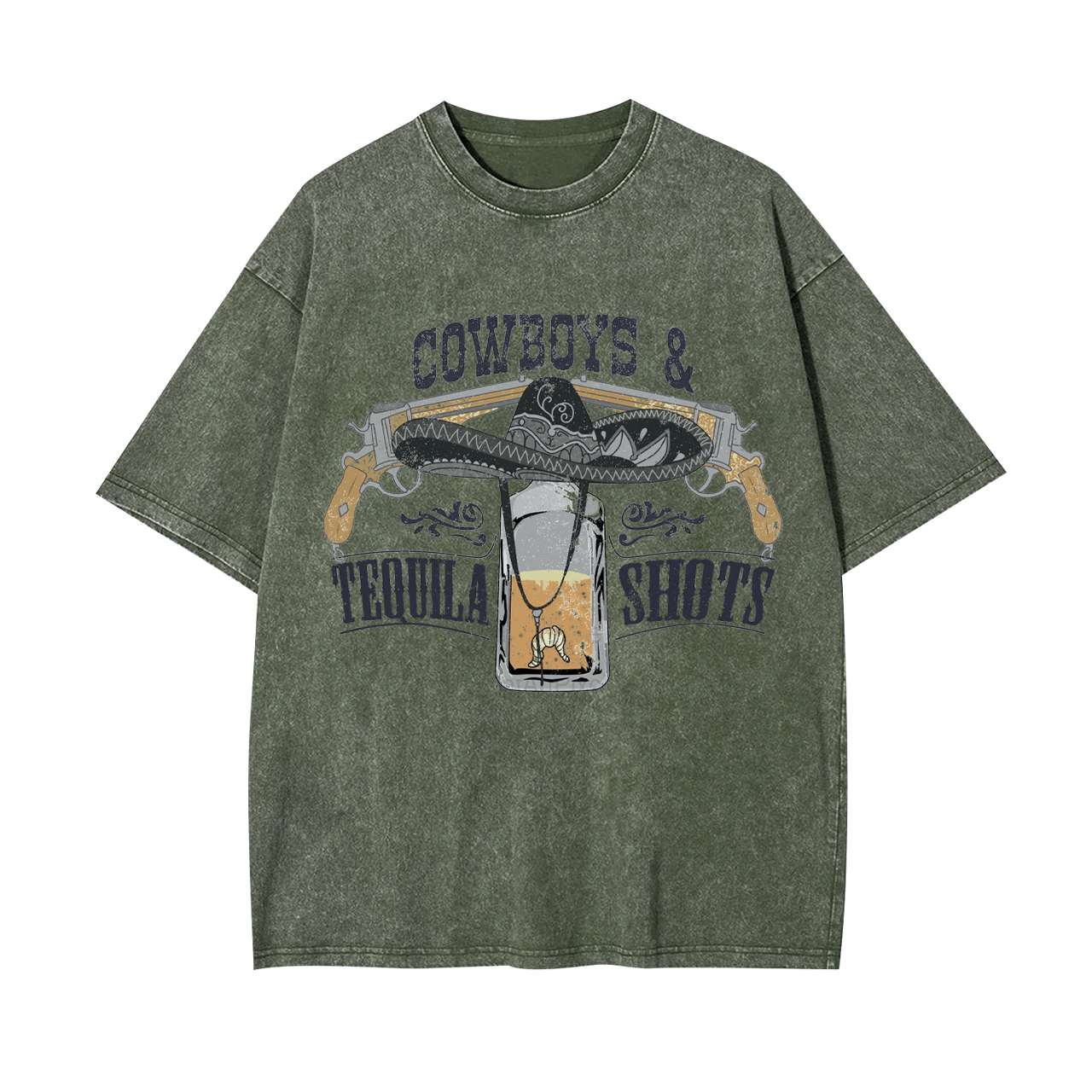 Cowboys&Tequila Shots Garment-dye Tees