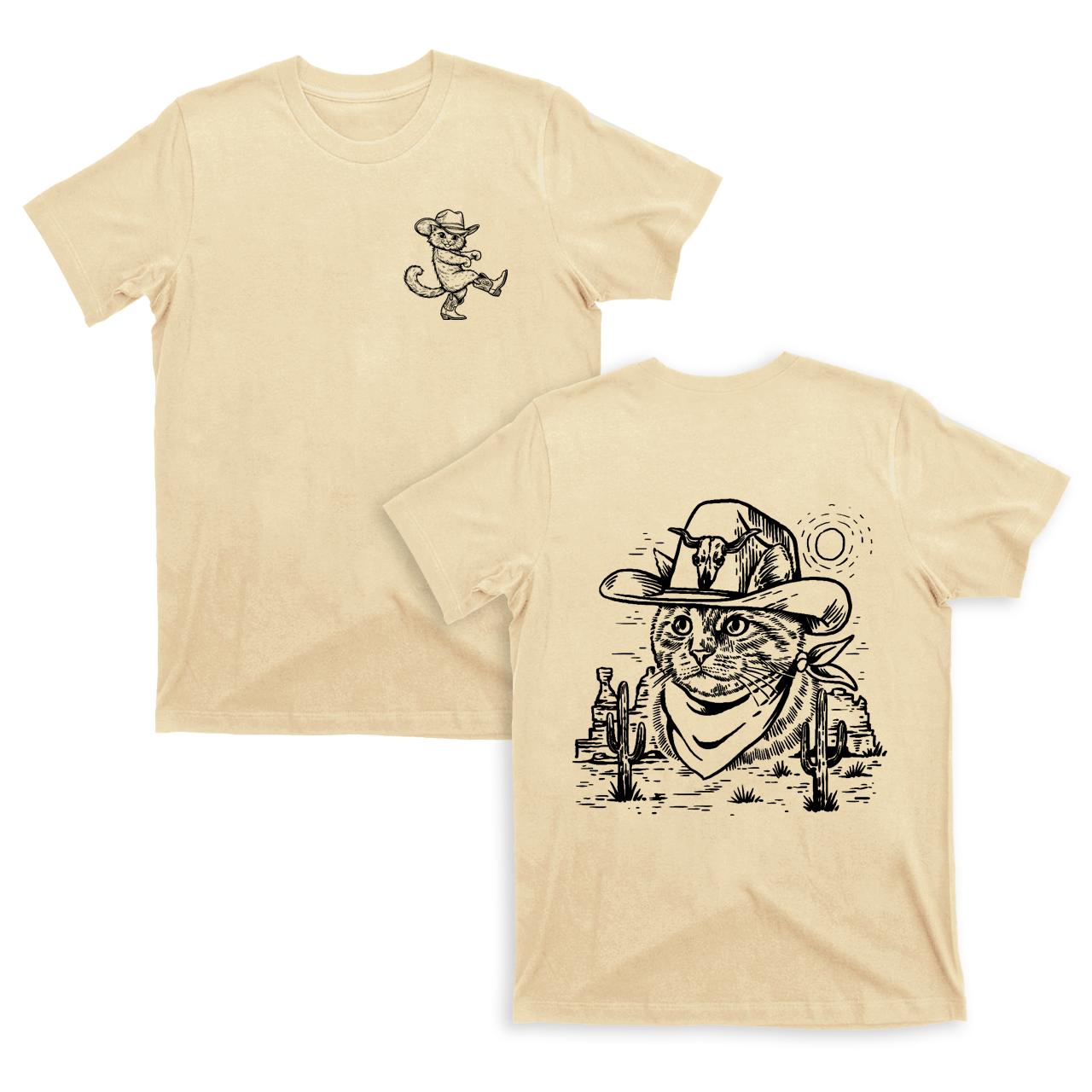 Meowhaw Country Cat T-Shirts