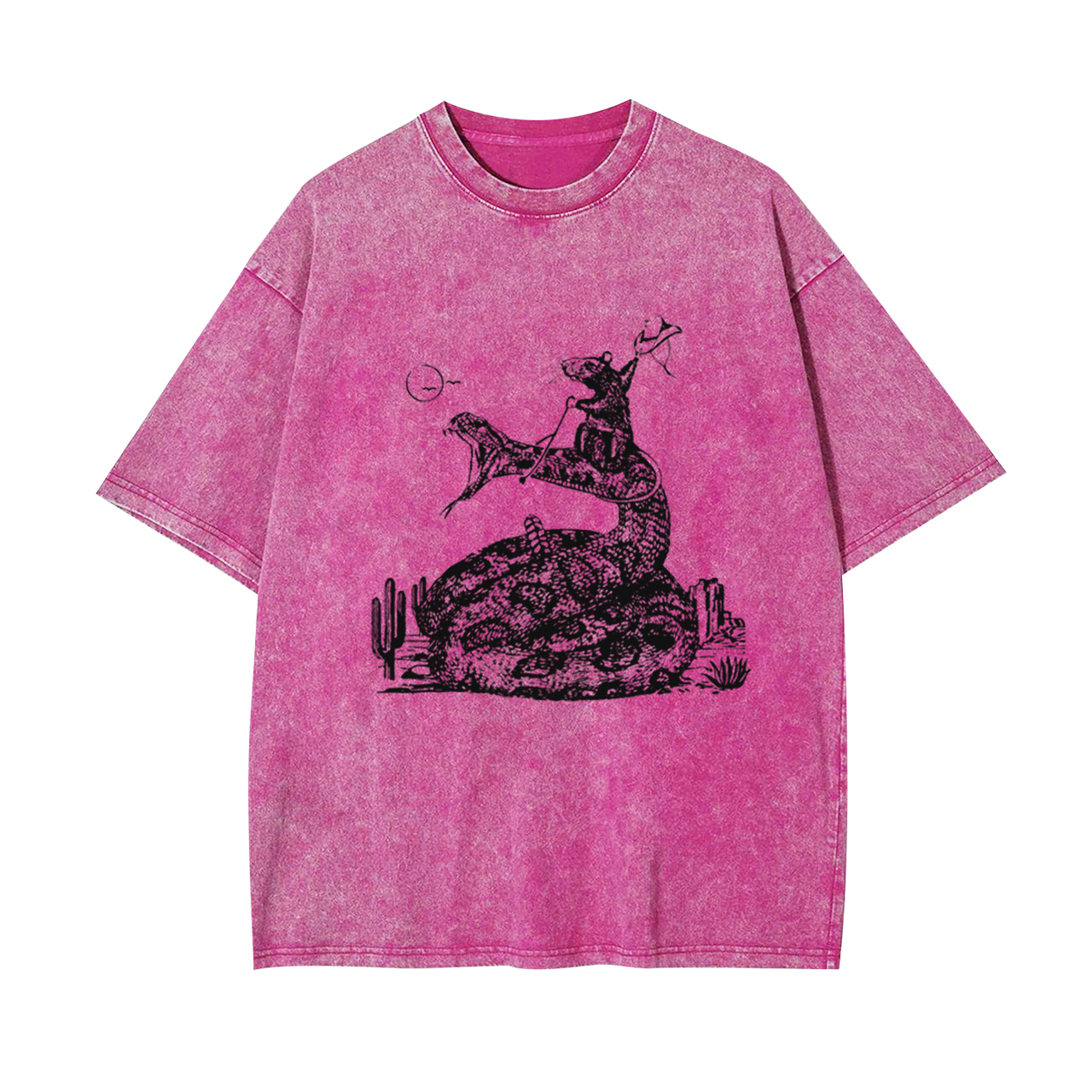 Funny Cowboy Mouse Garment-dye Tees