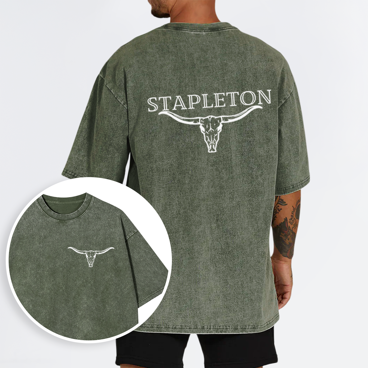 Stapleton Cow Bull Garment-dye Tees