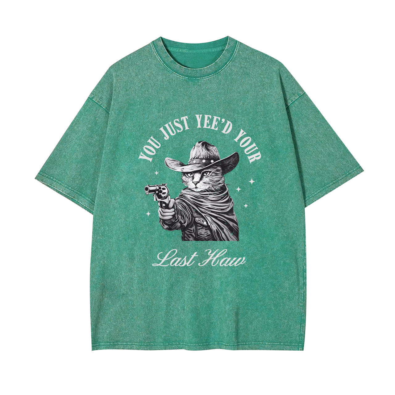 Western Cowboy Cats Love To Shoot Garment-dye Tees