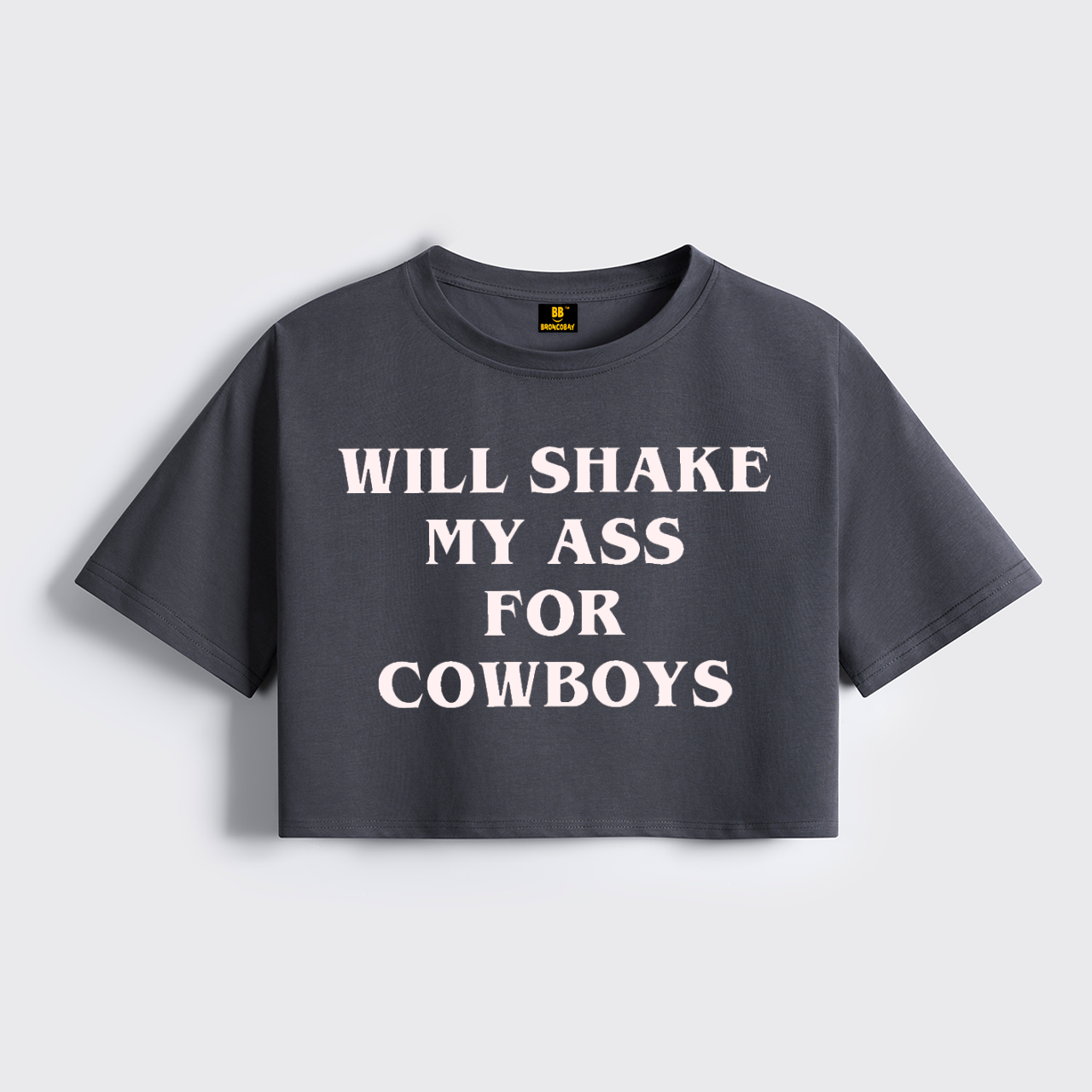 Will Shake Ass For Cowboys Cropped Boxy Tee