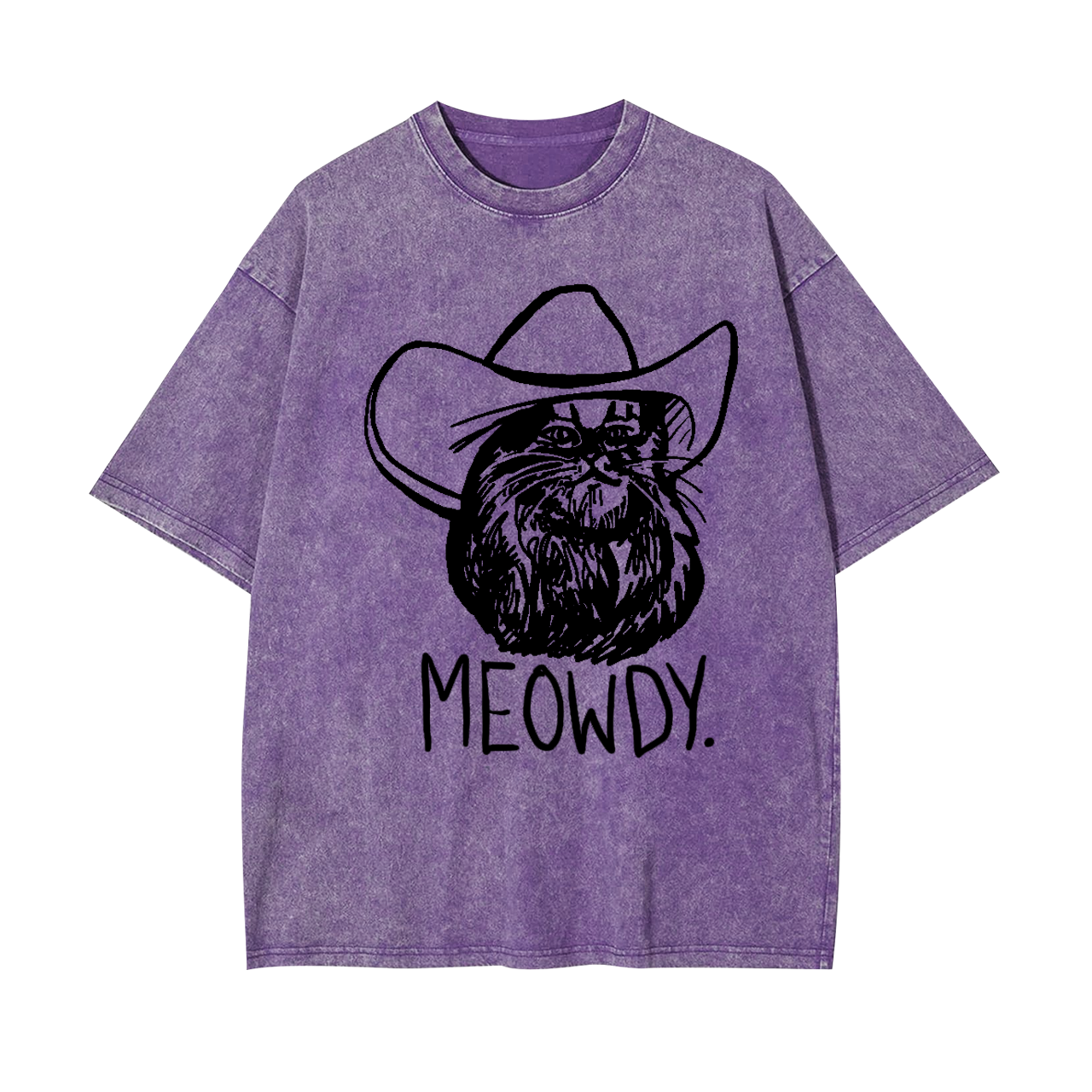 Meowdy Texas Cat Garment-dye Tees
