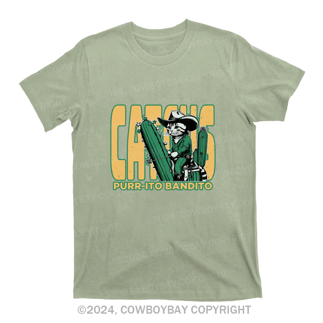 Cowboy Cat With Funny Cactus T-Shirts