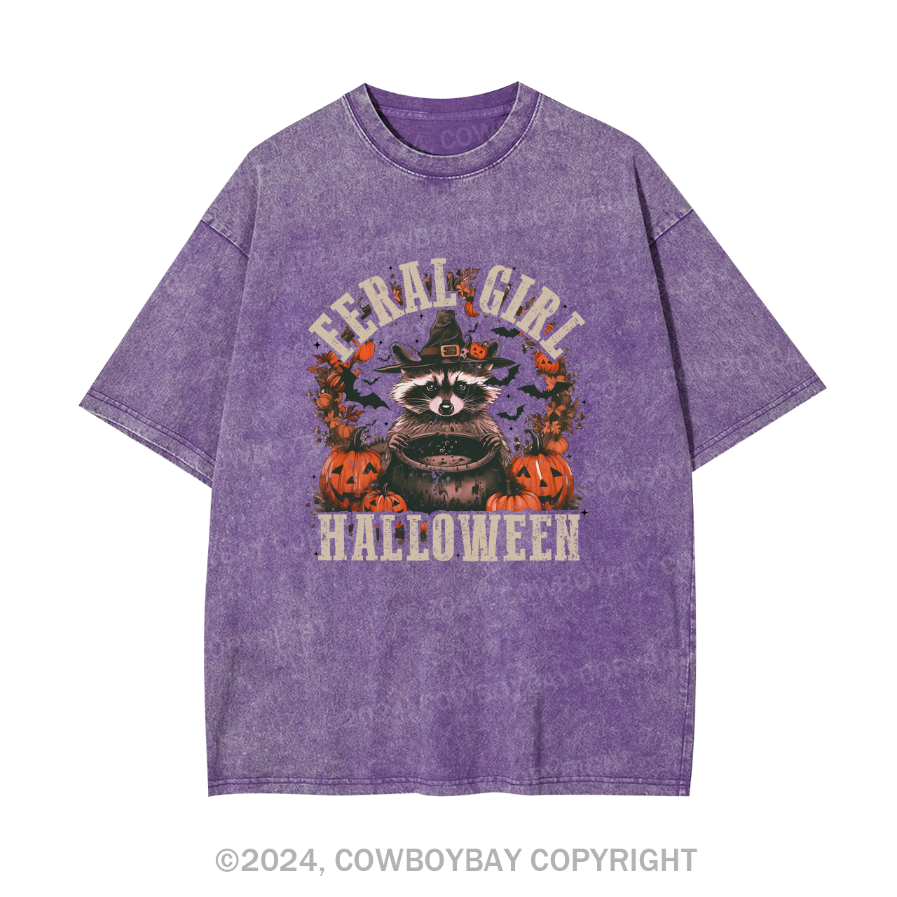 Feral Girl Halloween Garment-dye Tees
