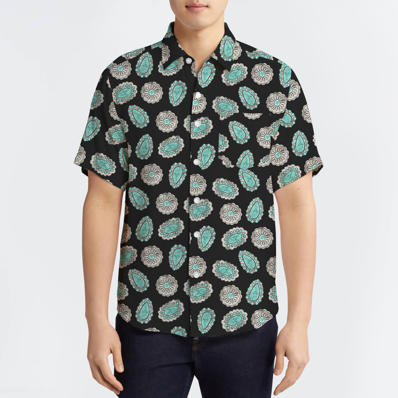 Turquoise Button Up Shirts
