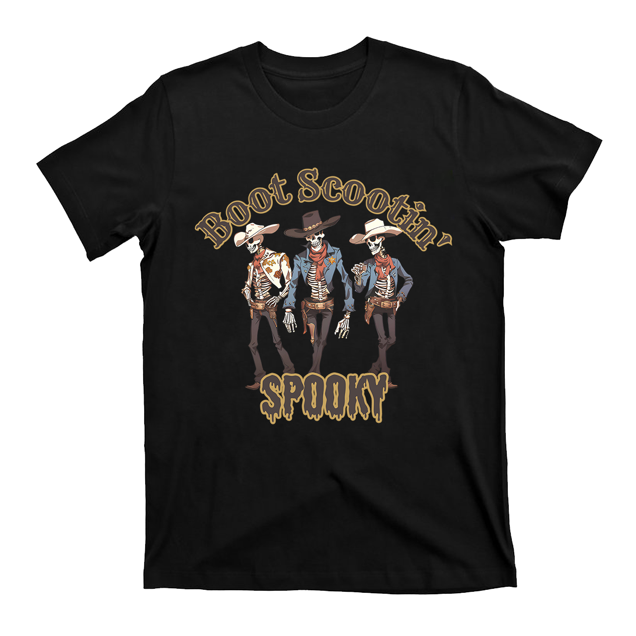 Halloween Boot Scootin Skeleton Cowboy T-Shirts