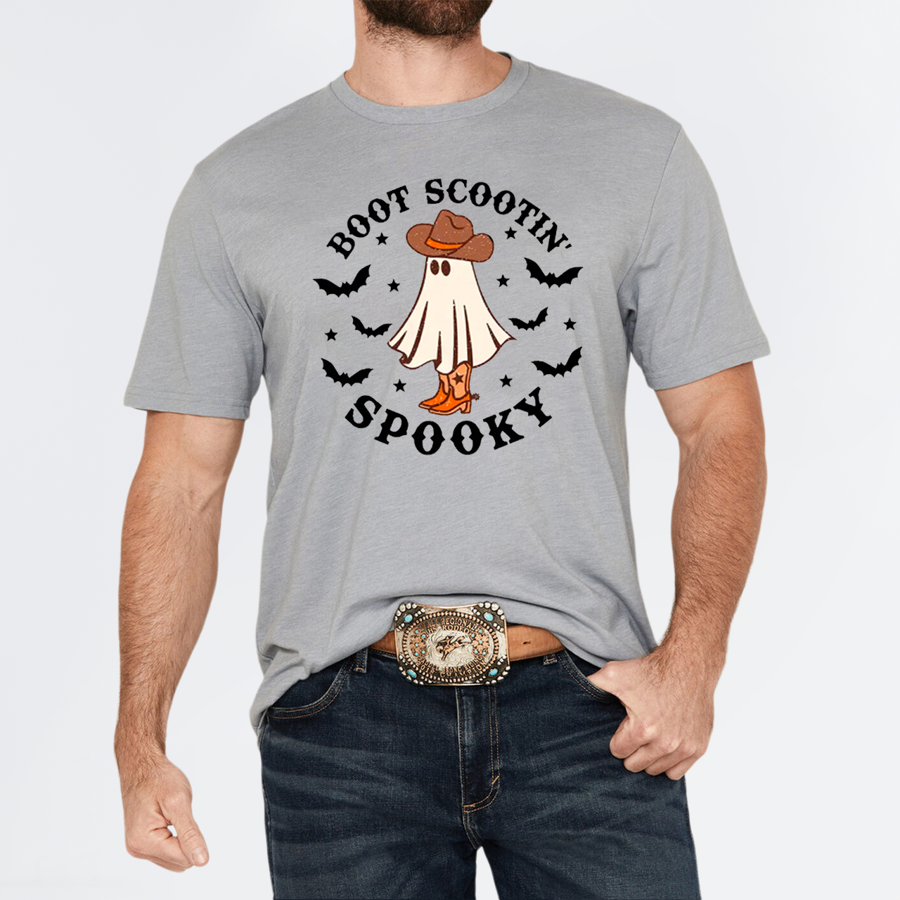 Western Halloween Boot Scootin Spooky T-shirt
