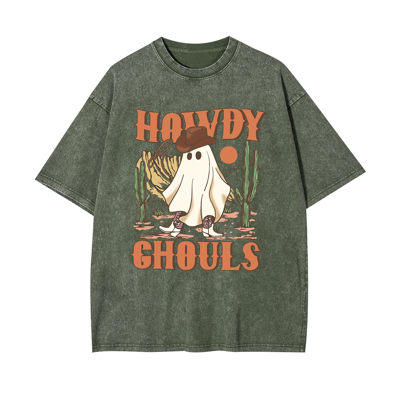 Howdy Ghouls Halloween Garment-dye Tees