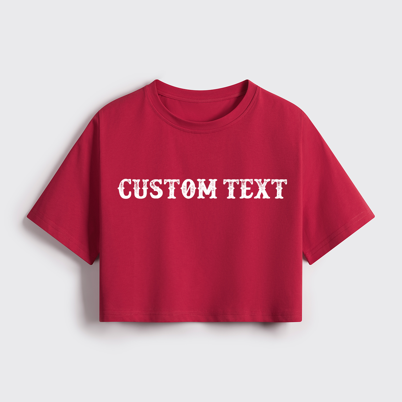 Custom Text Cropped Boxy Tee