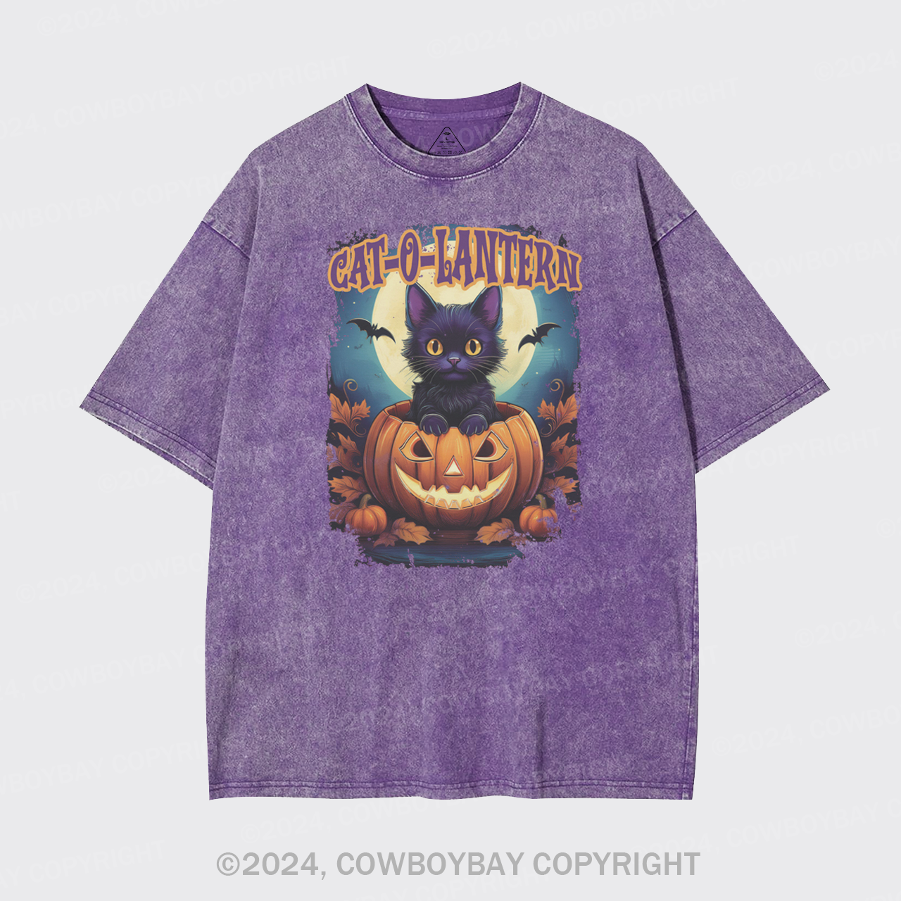 Cat-O-Lantern Garment-dye Tees
