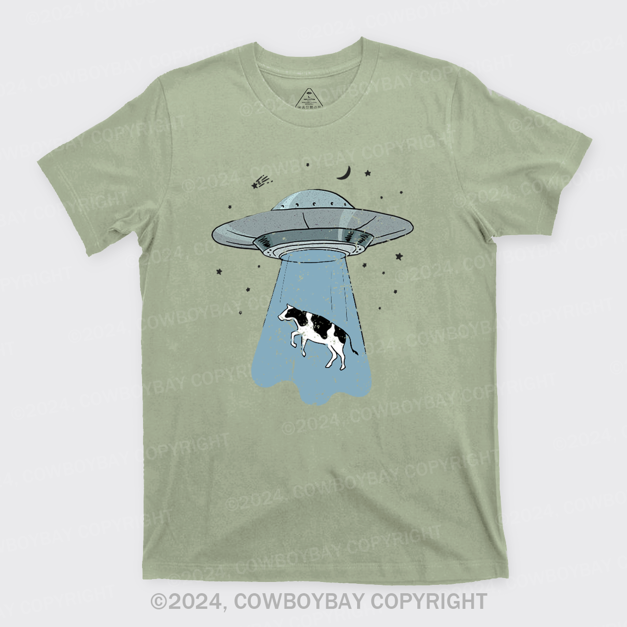 Funny UFO Alien Cow  T-Shirts