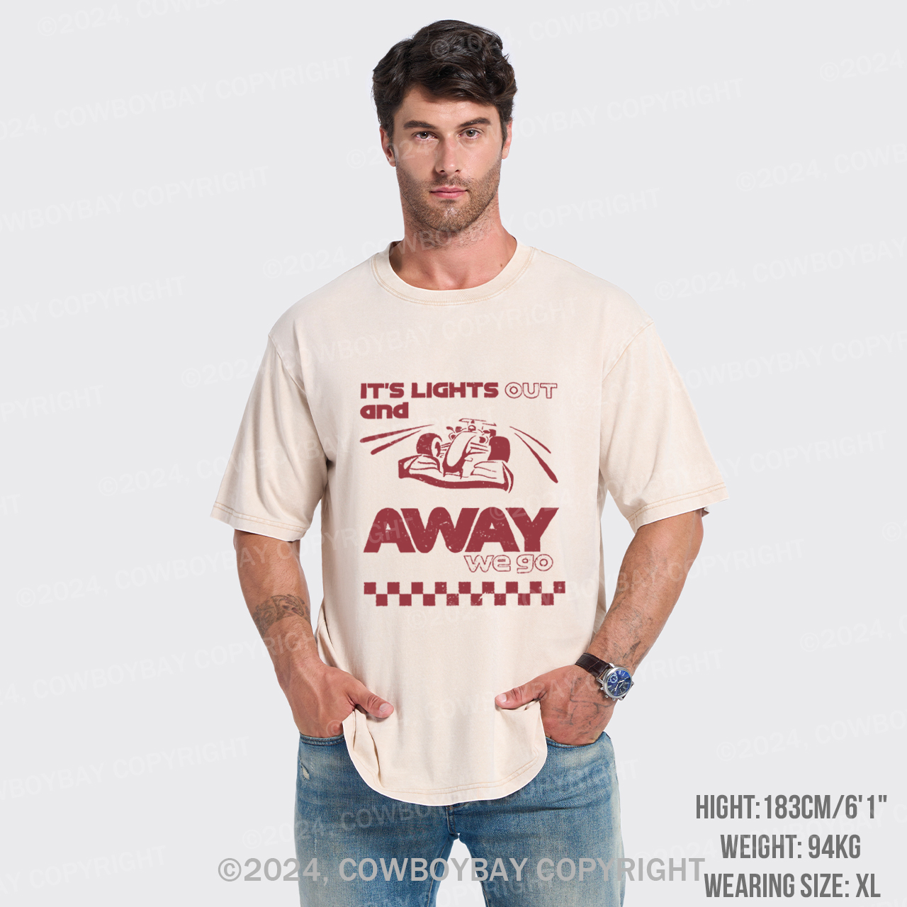 Its Lights Out And Away We Go Garment-dye Tees