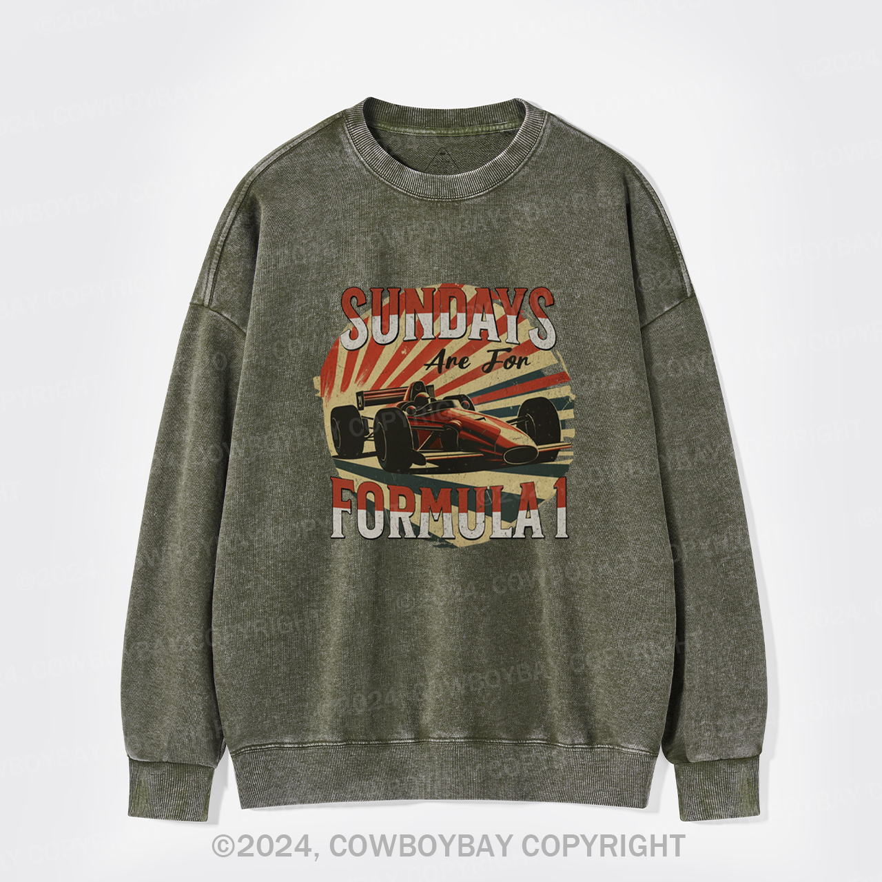 Retro F1 Washed Sweatshirts