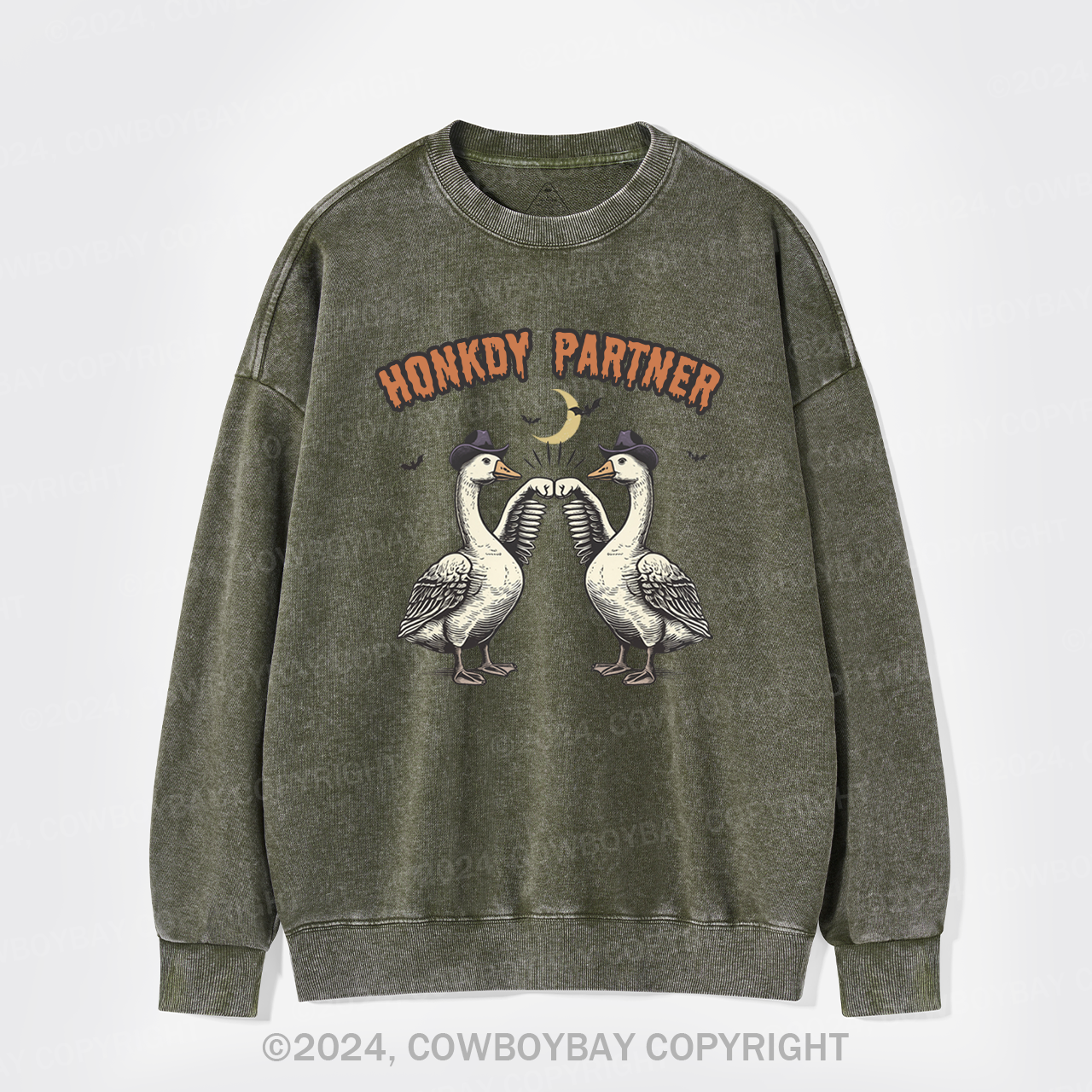 Silly Goose,Honkdy Partner Washed Sweatshirts