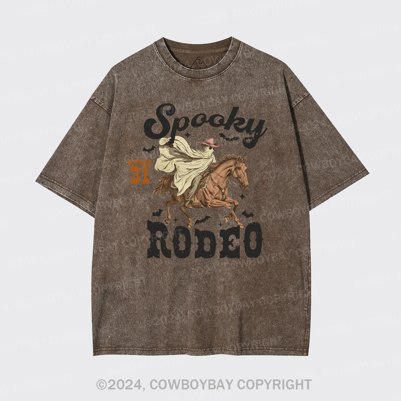 Spooky Rodeo Western Halloween Garment-dye Tees