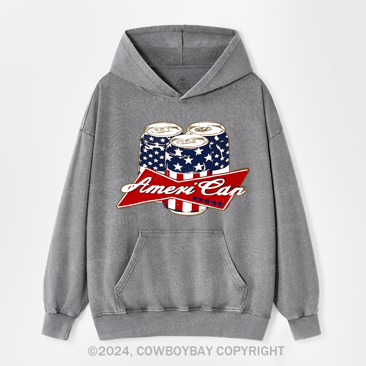 American Beer Western Garment-dye Hoodies
