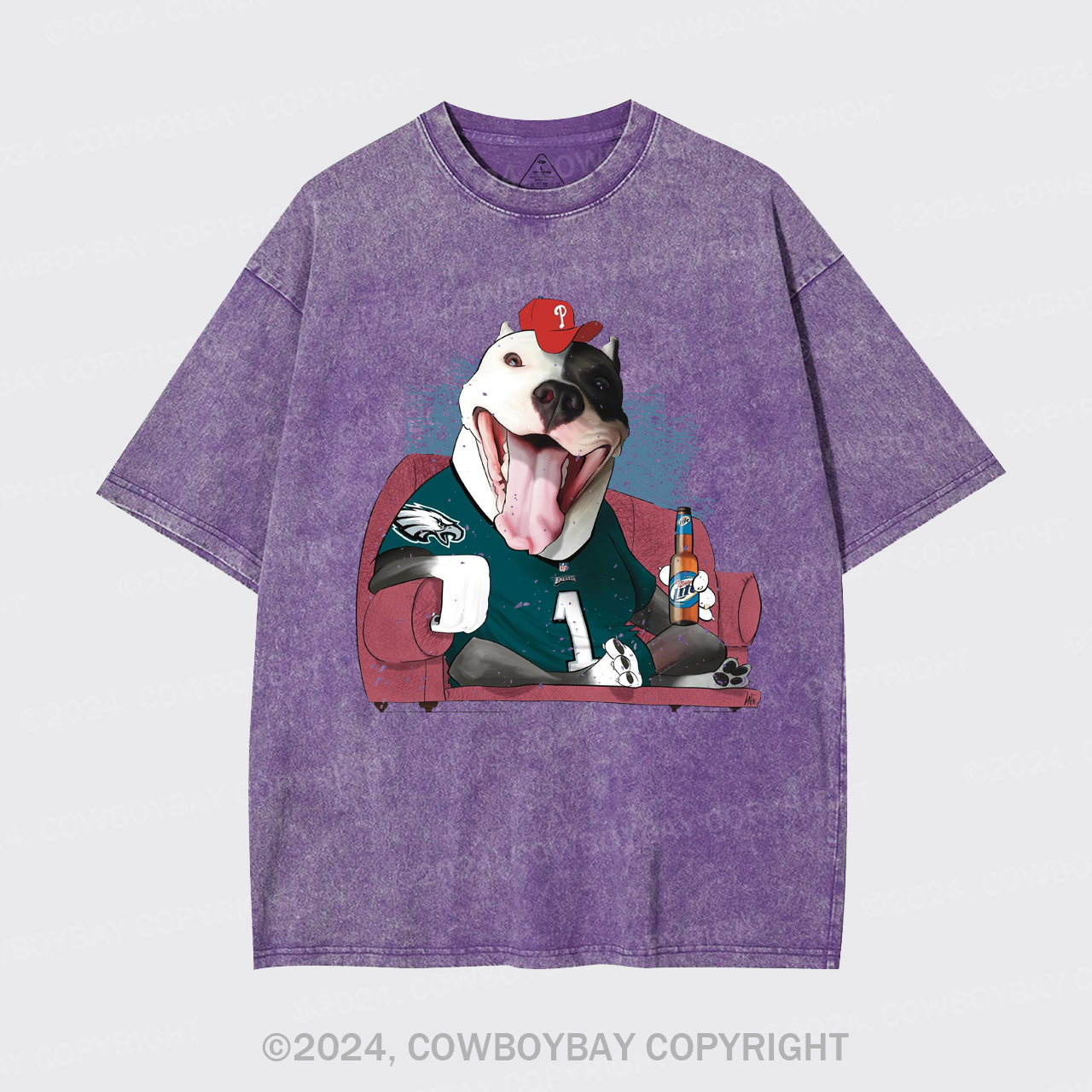 Watching Football And Drinking Garment-dye Tees