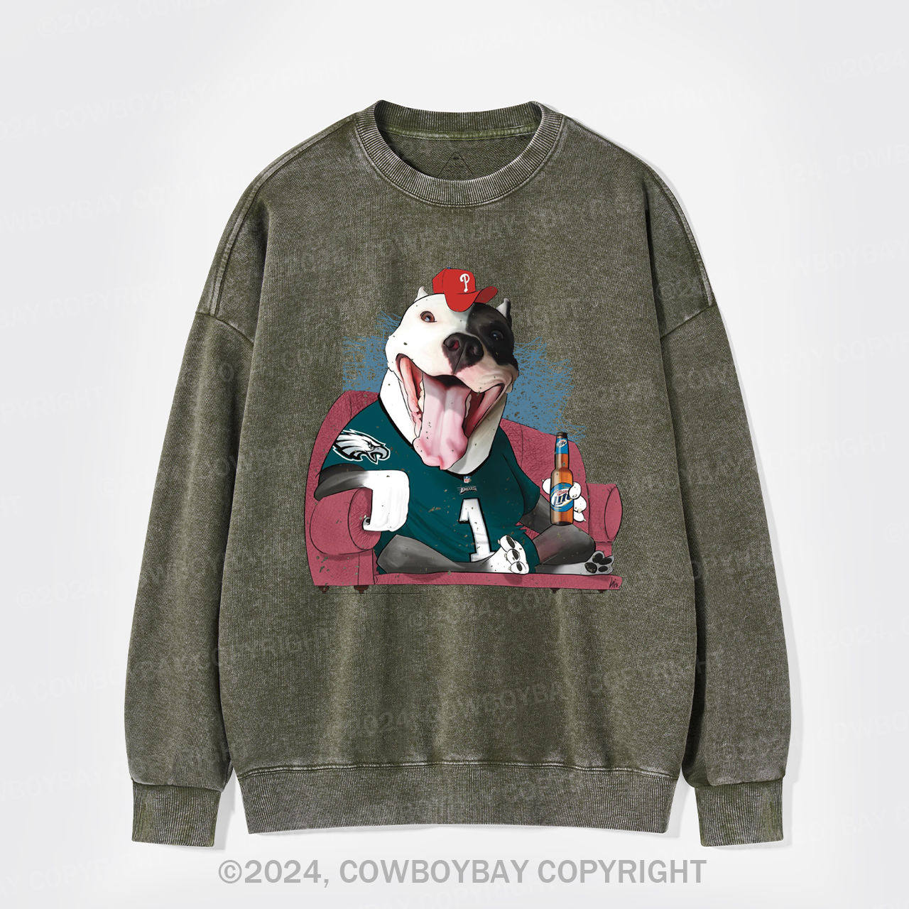 Watching Football And Drinking Washed Sweatshirts