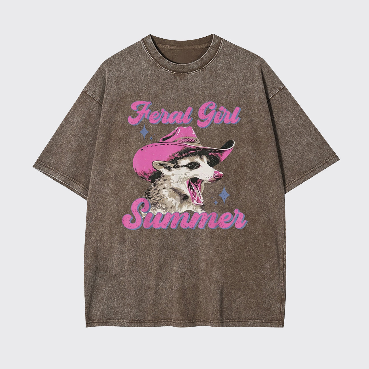 Trash Raccoon-Feral Girl Garment-dye Tees