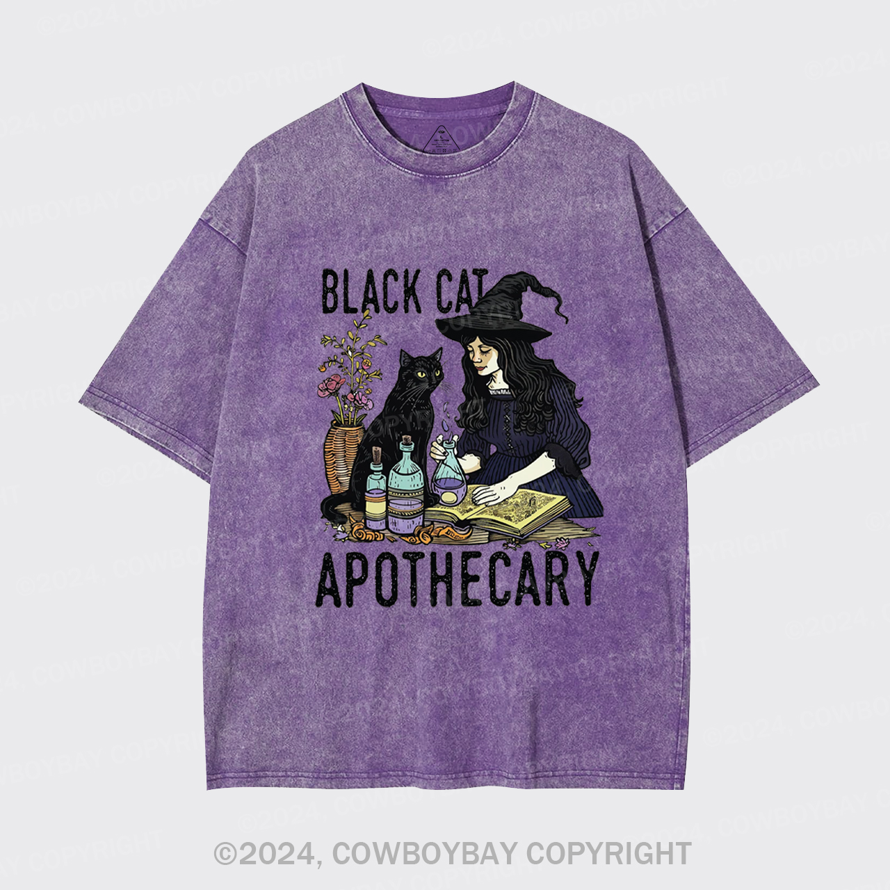 Black Cat Apothecary Garment-dye Tees