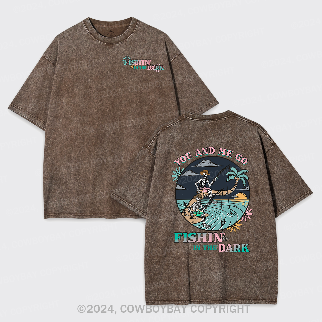 Fishin In The Dark Cowboy Garment-dye Tees