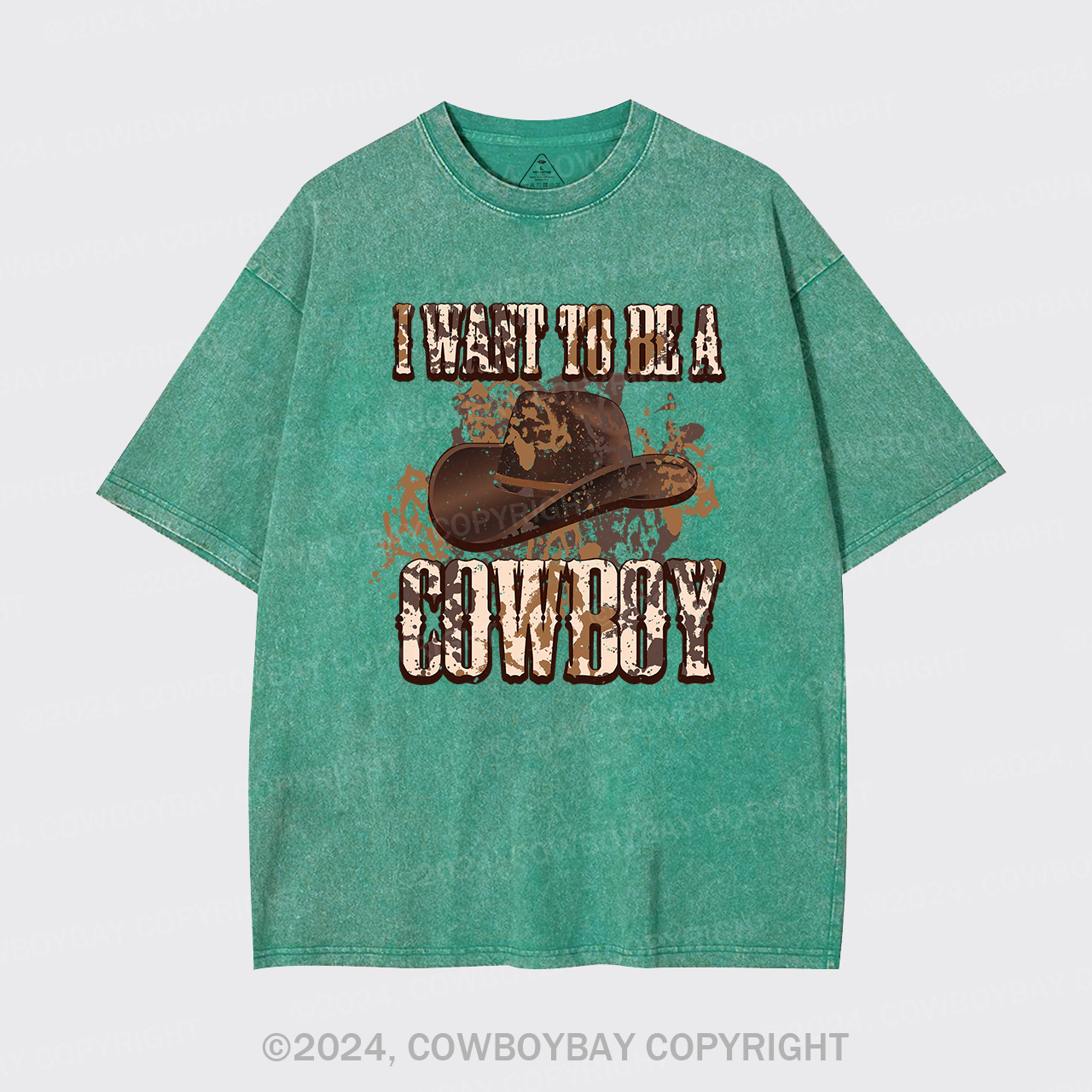 Wanna Be Cowboy Western Vintage Garment-dye Tees