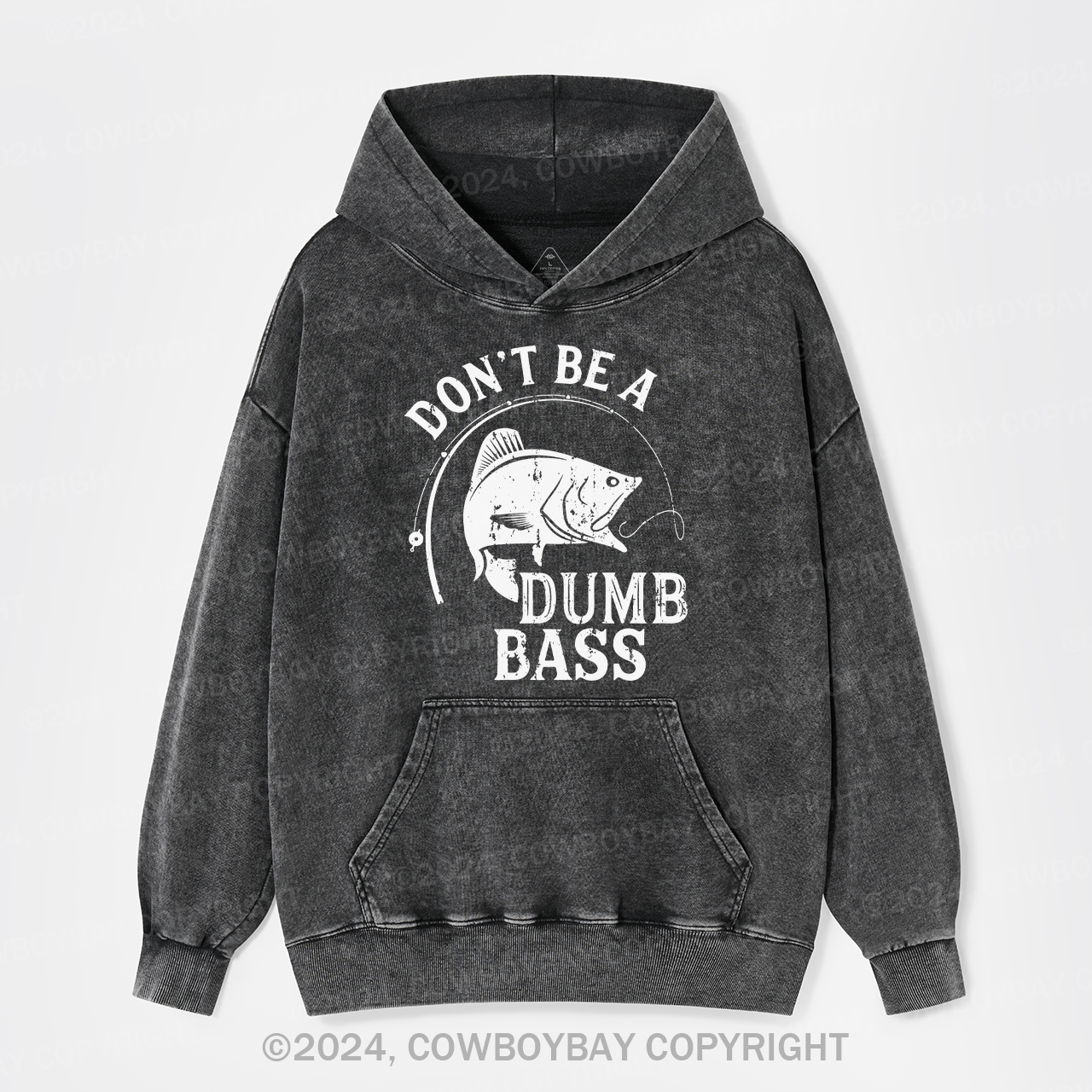 Punny Gag Meme Fisherman Loose Fit Garment-Dye Hoodies