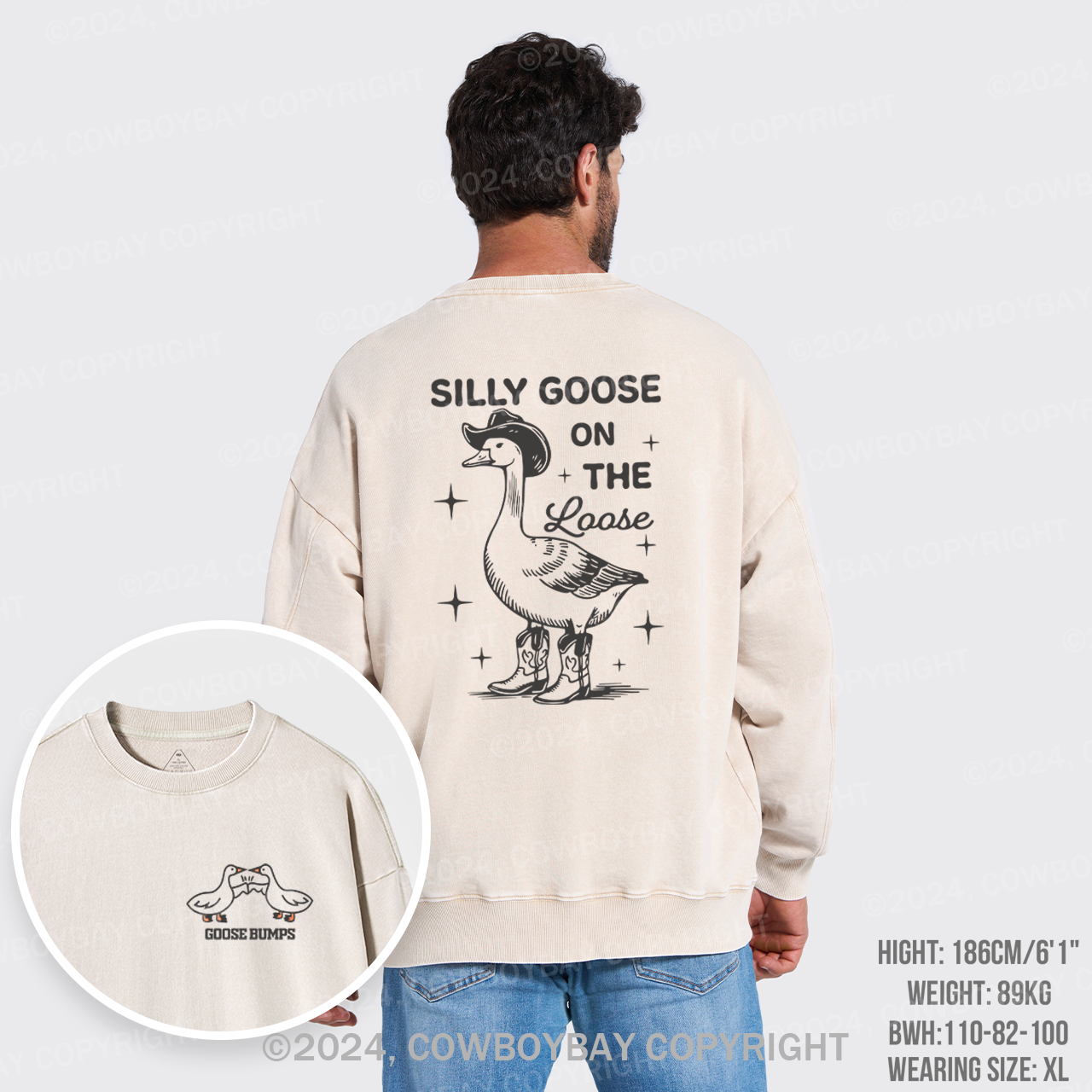 Goose Bump Washed Sweatshirts