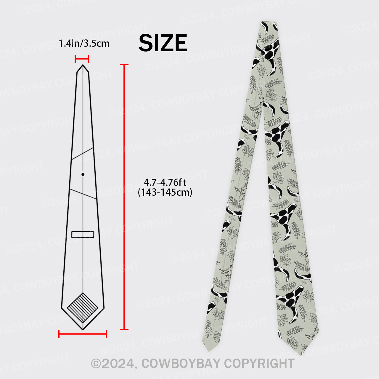 Earthy Western Silk Necktie