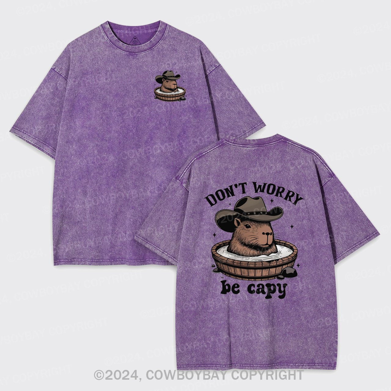 Don't Worry Be Capy Garment-dye Tees