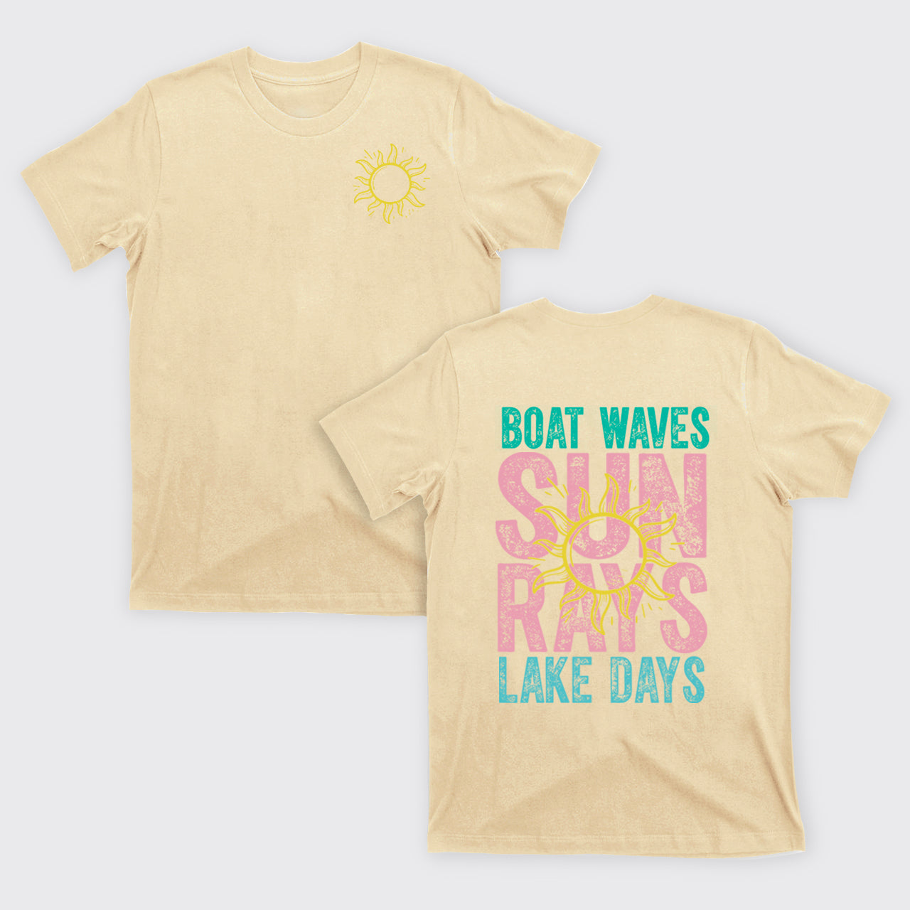 Summer,Boat Waves Sun Rays Lake Days T-Shirts