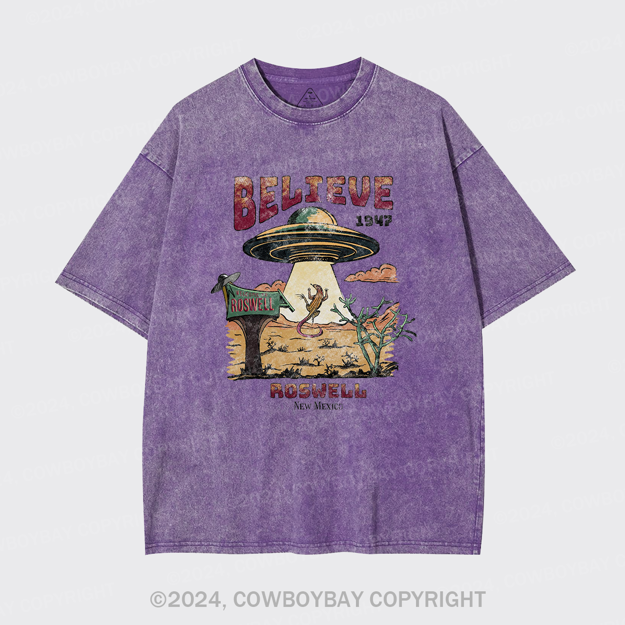 Believe Alien Garment-dye Tees