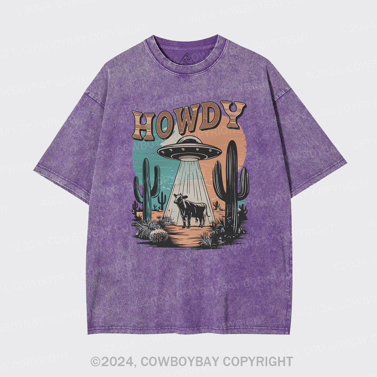 Western UFO,HOWDY Garment-dye Tees