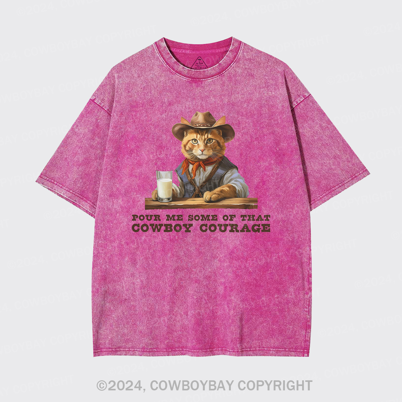 Pour Me Some Of That Cowboy Courage Garment-dye Tees