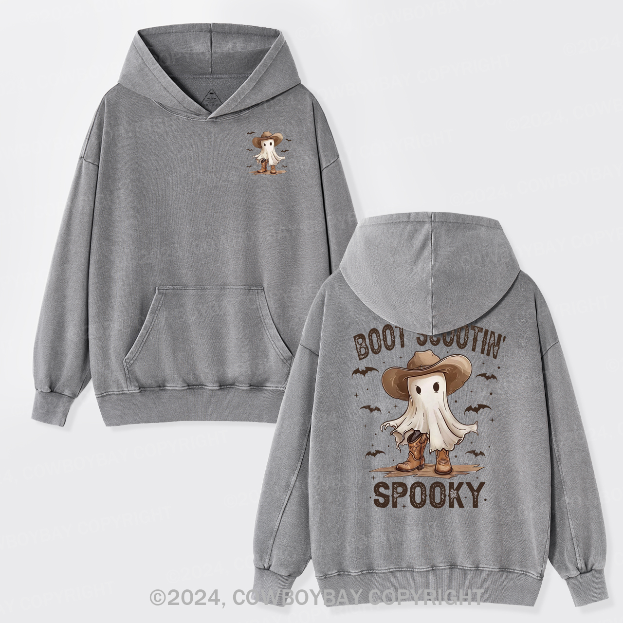 The Ghost Has To Pass The Halloweens Garment-Dye Hoodies